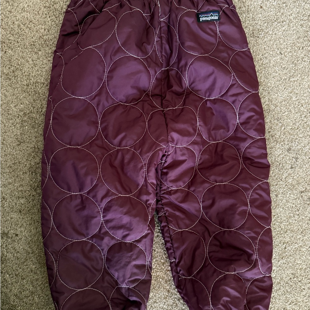 Patagonia Maroon Quilted Pants reversible
